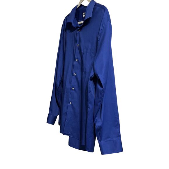 VAN HEUSEN FLEX LONG SLEEVE BUTTON DOWN SHIRT, MENS, 18-1/2 (36/37), ROYAL BLUE - Picture 3 of 12